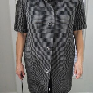 Stylish Houndstooth Coat
